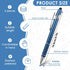 5 Pieces Ballpoint Pen with Stylus Tip, 2 in 1 Stylus Pens Stylish Pen, 0.5 mm Black Ink Retractable Ballpoint Pen, Metal Stylus Pen for Touch Scr...