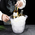 Dicunoy Ice Bucket, 4 Liter Plastic Champagne Bucket Chiller, Thick Clear Beverage Tubs with Handle, Thick Wine Cooler Bucket for Bar, Home, Parti...