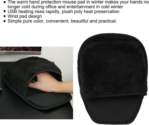ZJchao Heated Pad, Hand Warmer Pad Office Mousepad USB Heated Computer Pad Hand Warmers Hand Warmer Roomy Hand Warming Pad Desk Accessories for Me...
