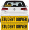 TOTOMO Student Driver Sticker for Car- Large 12x3 Adhesive Reflective Vehicle Safety Sign Window Cling for New Rookie Learner Drivers Removable Bu...