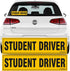 TOTOMO Student Driver Sticker for Car- Large 12x3 Adhesive Reflective Vehicle Safety Sign Window Cling for New Rookie Learner Drivers Removable Bu...
