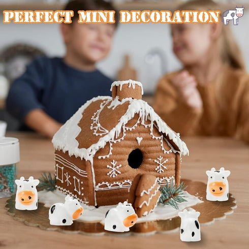 35 Pcs Mini Cow Figurines Mini Resin Cows Forest Animals Figures Miniature Resin Cows Animal Figurines Set Tiny Resin Animals Fairy Garden Accesso...