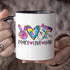YouNique Designs Peace Love Hair Stylist Coffee Mug, 11 Ounces, Mug for Hairdresser, Hairstylist Cup for Women (Black Handle)...
