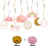 LINGTEER Twinkle Twinkle Little Star Swirls Streamers - Cheers to Baby Shower Birthday Party Hanging Decorations - Girl....