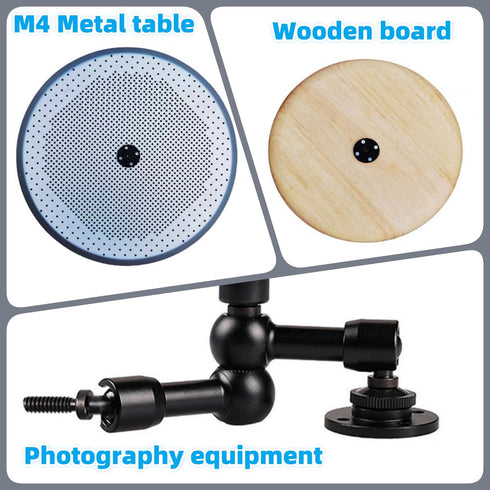 2PCS Camera Adapter Mount Multifunction Desktop Microphone Flange Mount Male 1/4-20 and 3/8-16 and 5/8-27 Inch Female Mic Monitor Mount...
