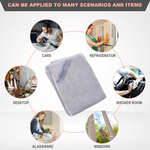 Enviro Cleaning Cloth, for Cleaning Home, car, Restaurant, bar, Hotel Office. Reusable, Absorbent, and Soft, Clean Without Leaving Traces. Grey, 1...