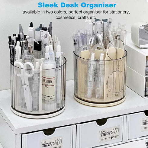 Marte Vanci 360 Degree Rotating Pen Pencil Holder Desk Stationery Organizer Tidy Organizer for Pencil Makeup Painting Brush Cosmetic Craft Storage...