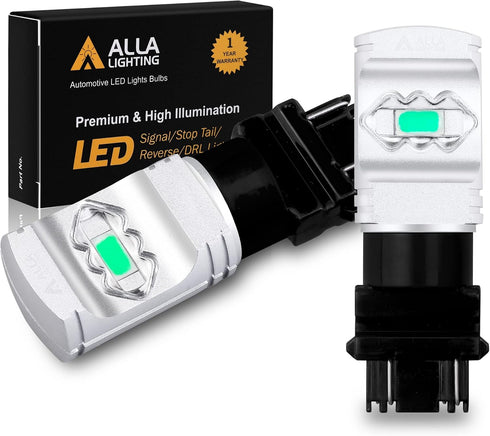 Alla Lighting 3800lm T25 3156 3157 Ice Blue LED Bulbs Xtreme Super Bright 3457 3056 4114 3157 LED Bulb ETI 56-SMD 8000K LED 3157 Bulb for Cars Tru...