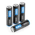 EBL 4 Pack 3000mAh 1.5V Lithium AA Batteries - High Performance Non-Rechargeable Constant Volt Double A Battery for High-Tech Devices (Non-Recharg...