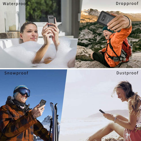 Lanhiem for Samsung Galaxy S8 Case, IP68 Waterproof Dustproof Case with Built-in Screen Protector, Rugged Full Body Shockproof Protective Phone Co...
