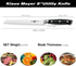 Klaus Meyer Stahl High Carbon Exclusive German Steel 6 inch Utility Serrated Knife (Black)...