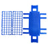 3 Packs Plastic Test Tube Rack, 40 Holes Lab Test Tube Rack Holder for 20mm Test Tubes, Blue, Detachable (40holes)...
