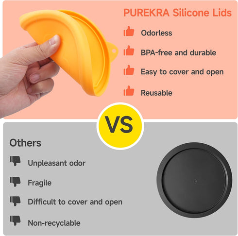 1 Pack Silicone Replacement Lids Only Fit for Pyrex 7404-S 4.5 Quart Sculpted Clear & Sculpted Tinted Glass Mixing Bowls, Extra Large Size Silicon...