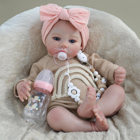 CHAREX Reborn Baby Doll Accessories Fake Feeding Bottle Sealed Matching Putty Magnetic Pacifier Baby Girl...