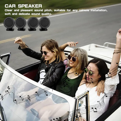 4 Pcs 500W Dome Tweeters Car Speaker, TP-006A High Power Stereo Car Tweeter Mini Dome Tweeter Speakers Surface Mounting on Car Truck and Boat......