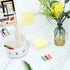White Sticky Notes Holder, Acrylic PS Notepad Cube Organizer Self-Stick Note Pad Holder Cute 3x3 In Sticky Note Memo Dispenser Personalized Sticky...