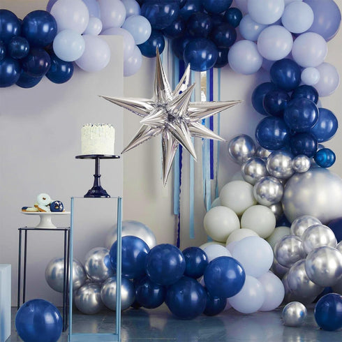 Unique Industries Jumbo Foil 12 Point Silver Star Balloons...