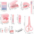 Pink Mini Office Supply Kit Mini School Supplies Desk Accessory Set Includes Mini Stapler Pencil Sharpener Staple Remover Hole Punch Ballpoint Pen...