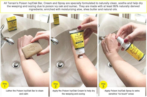 All Terrain Natural Poison Ivy Oak Relief, To Cleanse & Soothe Itchy & Irritated Skin...