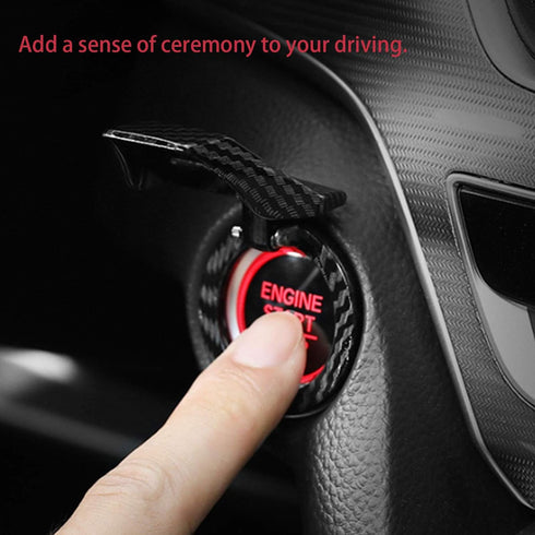 Universal Engine StartStop Push Button Cover Aluminum Alloy Car Power Control Trim for Honda Civic Accord CRV XRV Dodge Challenger Charger Toyota ...
