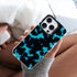 Compatible with iPhone 13/14/15 Case, Blue Leopard Print for Girl Women Men, TPU Bumper Clear Phone Case Cover Designed for iPhone 13/14/15 6.1 In...
