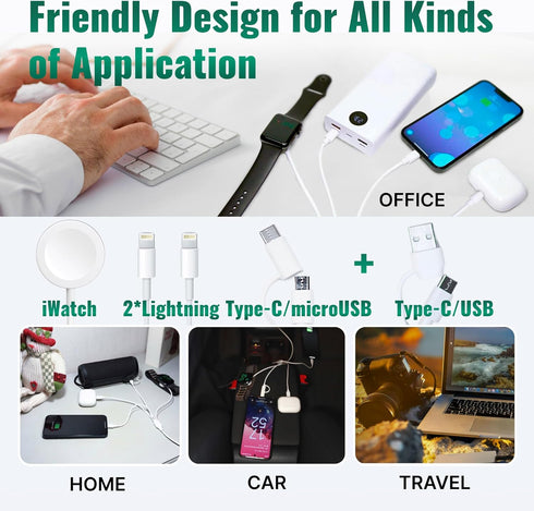 Multi Watch Charger for Magnetic Charging Apple iWatch Series 8 7 6 5 4 3 2 SE, Fast Charging iPhone 15 14 13 12 11 Pro Max XR XS X AirPods iPad, ...