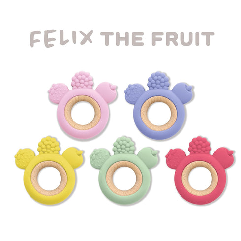 BAMBAM Baby Premium Silicone Teething Ring Toy – Felix The Fruit – 100% BPA Free Silicone, Child Safety Tested, Teether Toys for Baby & Infant 0-6...