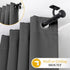 Kenney Weaver Cap End Indoor/Outdoor Black Curtain Rod, Adjustable 37-72 Inch Rod for Windows & Patio...