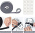 1"x20ft Hook and Loop Roll with 30 Metal Buckles, Cut-to-Length Cinch Self-Gripping Strap, Adjustable Fastening Cable Double-Sided Strips, Reusabl...