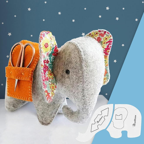 Lovely Elephant Decor Template, Sewing Patterns for Beginners Templates, DIY Cute Elephant Toy Make, Good Memories and Gifts for Children (10 inch...