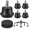 Bell Glides Replacement Office Chair Swivel Caster Wheels to Fixed Stationary Castors,with Separate Self Adhesive Felt Pads for Carpet,Desk Chair ...