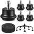 Bell Glides Replacement Office Chair Swivel Caster Wheels to Fixed Stationary Castors,with Separate Self Adhesive Felt Pads for Carpet,Desk Chair ...