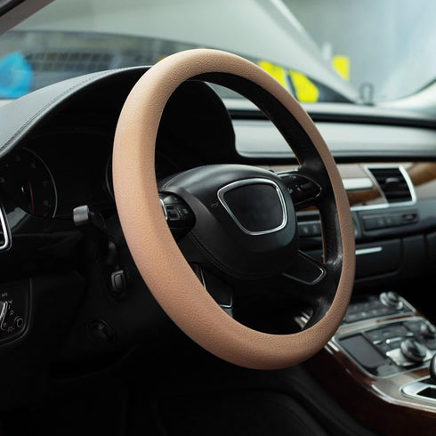 Car Steering Wheel Cover- Universal Car Accessory for Diverse Cars,Anti Slip Odorless Black, for Steering Wheel with a Diameter of 14.5"-15"?Silic...