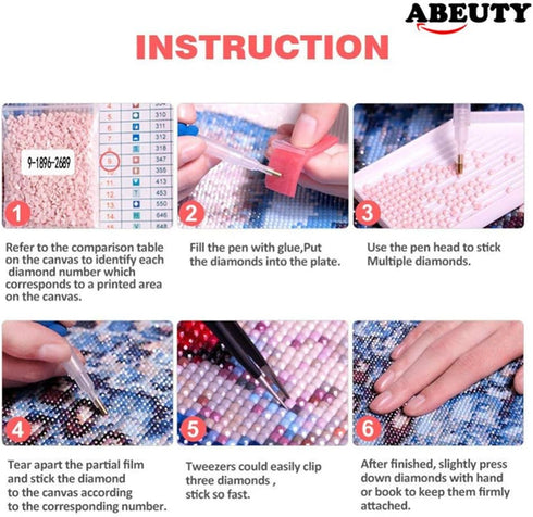 ABEUTY Diamond-Painting DIY 5D Special Shape Rhinestones, Religion Christian Virgin Mary & Son of Jesus, Partial Drill Crystal Diamond Art Kits...