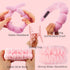 4pcs Face Wash Headband and Wristband Set Pink Wrist Bands for Washing Face Sponge Makeup Headband Puffy Skincare Head Band Terry Cloth Spa Hairba...
