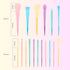 BRÜUN Makeup Brushes Set- A (17 Pcs) Premium Quality Synthetic and Colorful Brushes Kit with Purple Top and Blue Bottom Sponges for Blush Conceale...