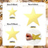 120 PCS Glitter Gold Five Star Cutouts Paper Star Cutouts Star Cutouts for Bulletin Board Stars Classroom Wall Party Decoration Supply 3 Sizes 3.1...