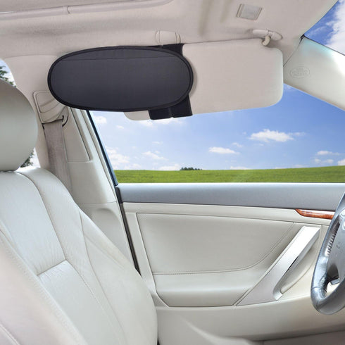 Anti-Glare Anti-Dazzle Vehicle Visor Sunshade Extender Sun Blocker for Cars, Vans and Trucks (Silver) - 2 Pieces...