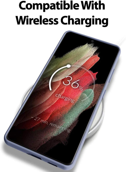 GOOSPERY Liquid Silicone Case for Galaxy S21 Ultra (6.8 inches) Silky-Soft Touch Full Body Protection Shockproof Cover Case with Soft Microfiber L...