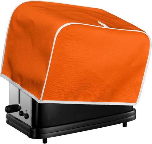 Orange Toaster Dust Cover Washable Polyester 2 Slice Toaster,Kitchen Small Appliance Covers, Toaster Cover Fit for Most Standard 2 & 4 Slice Toast...
