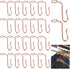 50 Pieces Hanger Connector Hooks Metal Hanger Extender Hooks Stable Clothes Hanger Connector for Different Clothes Hangers, 8.7 mm/0.34 Inch Hole ...