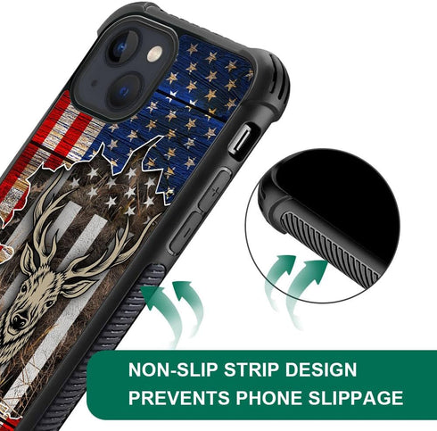 ZHEGAILIAN Case Compatible with iPhone 14 Case,Deer Flag Red Camo Case for iPhone 14 Cases for Men Boy,Drop Protection Cool Pattern with Soft TPU ...