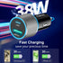 2 Pack 38W USB C Car Charger Fast Charging for iPhone 15 Pro/Max/Plus/Samsung Galaxy S24/Ultra/S23/S22 fe Dual Port Cigarette Lighter USB Charger[...