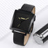 Minimalist Square Watches for Women, Waterproof Womens Leather Watch, Analog Women's Wrist Watches Quartz Ladies Watches for Small Wrists Thin Wat...