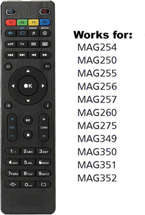Replacement Remote Control for MAG254 MAG250 255/256 / 257/260 / 275/349 / 350/351 / 352 MAG322W1 MAG 322 OTT TV Box IPTV Set-Top Box...