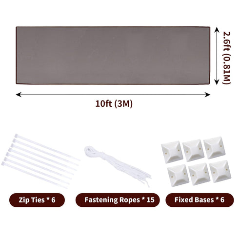 Indoor Outdoor Baby Safety Stair Railing Net Baby Proofing Stair Balcony Banister Rail Guard Child Safety Stair Protection Safe Rail 10ft L x 2.6f...