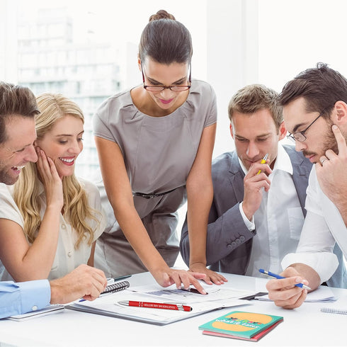 Geyee 24 Pcs Sarcastic Notepads with Sayings Pens Funny Sticky Notes for Adults 3 x 4 Inch to Do List Funny Notepads for Coworker Gifts(Employee)...