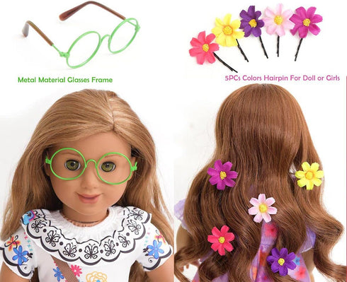 18 Inch Doll Clothes Mirabel Isabella Costume Accesories Magic Costume Flowers Princess Dresses for 18" Doll...
