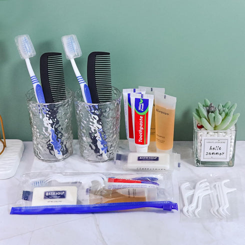 Hygiene Kit, Hygiene Kit Bulk, Individually Packed, Travel Hygiene Kit with Toothbrush, Toothpaste, Comb, Shampoo, Soap and floss picks, Suitable ...