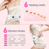 Electric Portable Heating Pad Menstrual: 6 Heat Levels 6 Vibration Modes 30-60 Mins Timer Cordless Heating Pad for Travel Period Cramps Pain Relie...